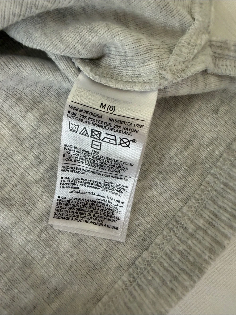 Old Navy Gray Ribbed Hoodie Sweater, size M (girls)